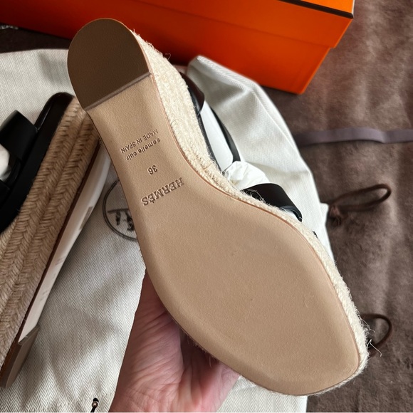 HERMES ELDA SANDAL ESPRADILLE WEDGE - Picture 9 of 12